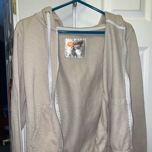 Tan Zip Sweater